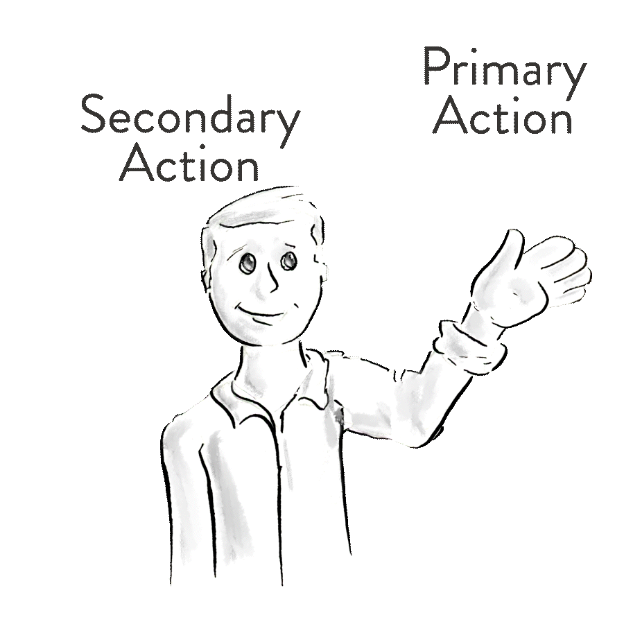 Animated gif of a hand wave and a head movement